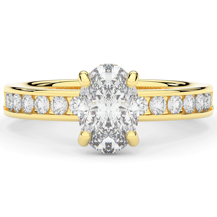 1.95CT.TW OVAL LAB DIAMOND UNDERHALO ENGAGEMENT RING - Nazarelle