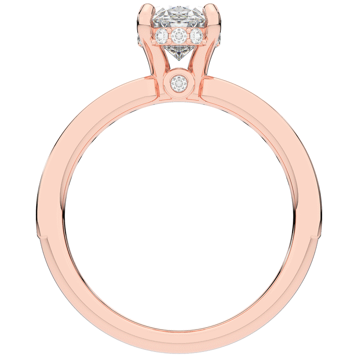 1.95CT.TW OVAL LAB DIAMOND UNDERHALO ENGAGEMENT RING - Nazarelle