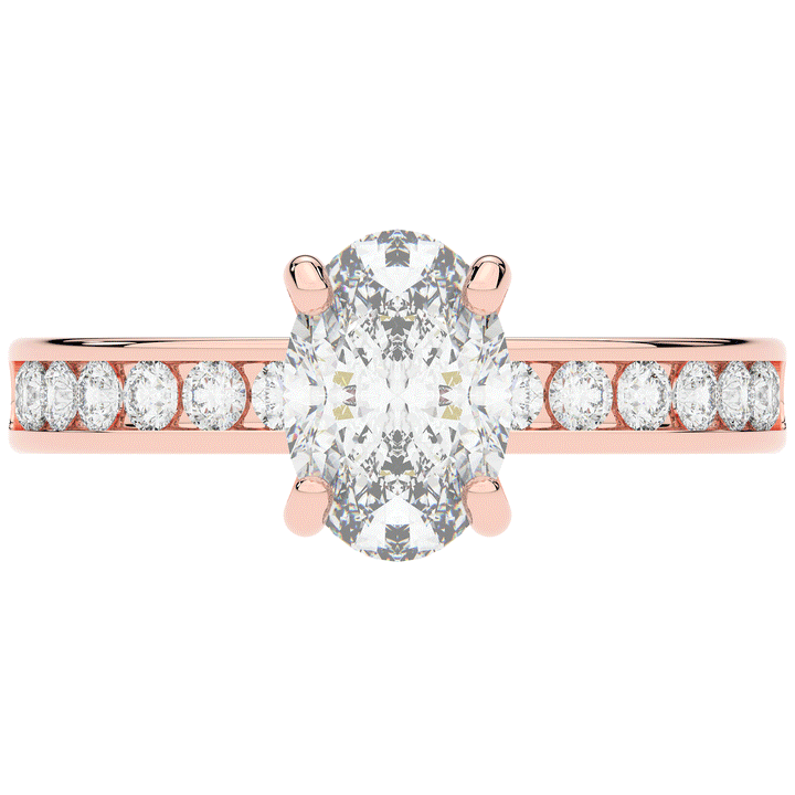 1.95CT.TW OVAL LAB DIAMOND UNDERHALO ENGAGEMENT RING - Nazarelle