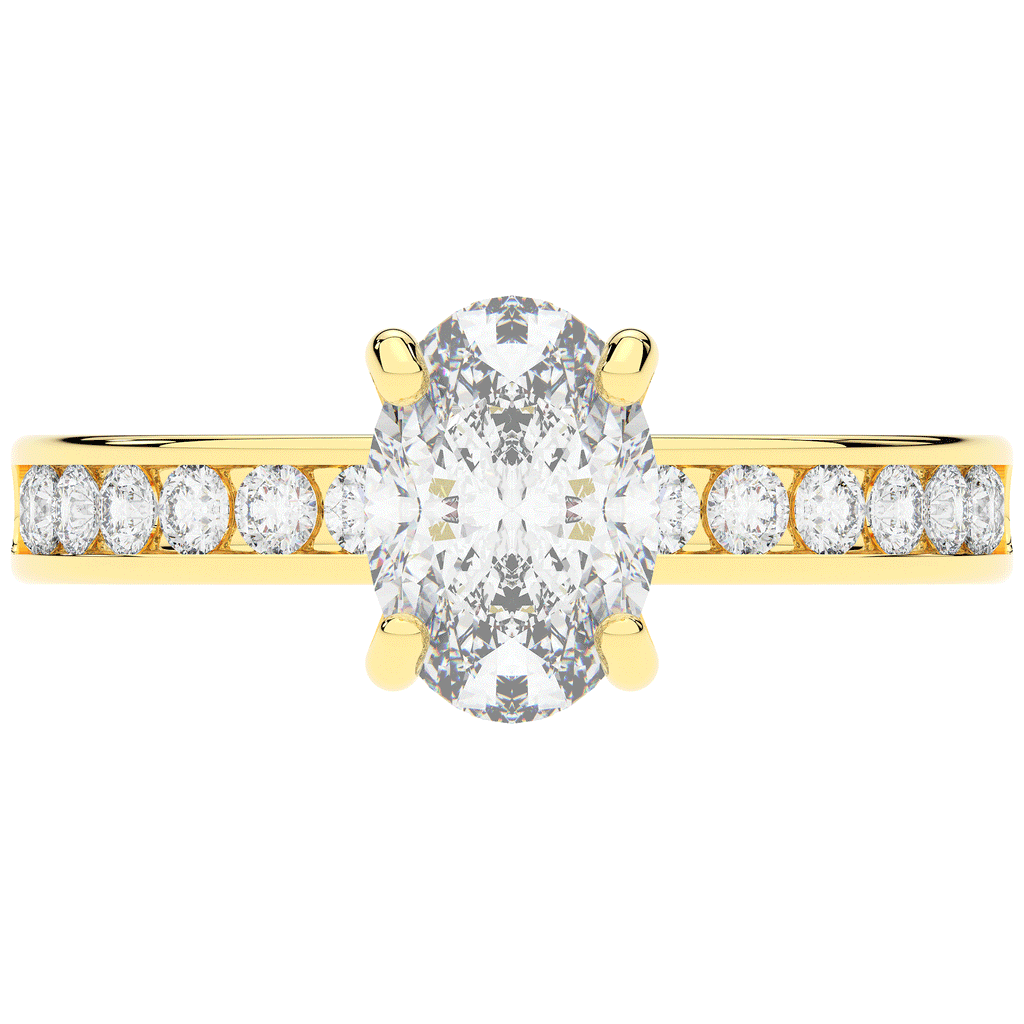 1.95CT.TW OVAL LAB DIAMOND UNDERHALO ENGAGEMENT RING - Nazarelle