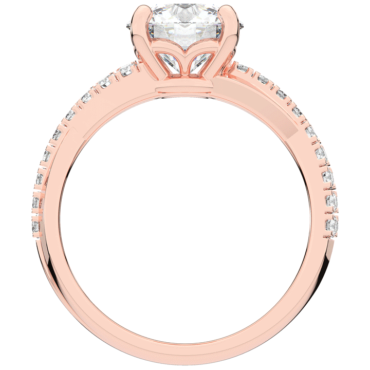 2.20CT.TW ROUND LAB DIAMOND TWISTBAND ENGAGEMENT RING - Nazarelle