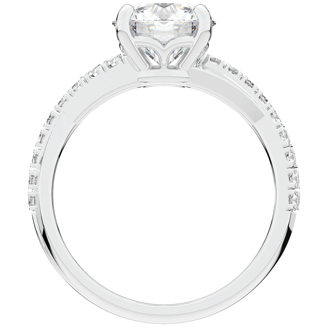 2.20CT.TW ROUND LAB DIAMOND TWISTBAND ENGAGEMENT RING - Nazarelle