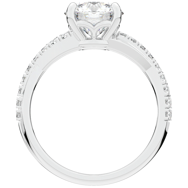 2.20CT.TW ROUND LAB DIAMOND TWISTBAND ENGAGEMENT RING - Nazarelle