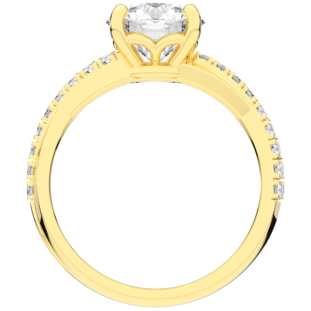 2.20CT.TW ROUND LAB DIAMOND TWISTBAND ENGAGEMENT RING - Nazarelle
