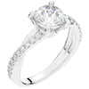2.20CT.TW CUSHION LAB DIAMOND TWISTBAND ENGAGEMENT RING - Nazarelle