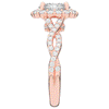 1.75CT.TW OVAL LAB DIAMOND HALO TWIST BAND ENGAGEMENT RING - Nazarelle