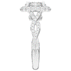 1.75CT.TW OVAL LAB DIAMOND HALO TWIST BAND ENGAGEMENT RING - Nazarelle