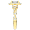 1.75CT.TW OVAL LAB DIAMOND HALO TWIST BAND ENGAGEMENT RING - Nazarelle