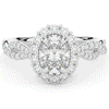 1.75CT.TW OVAL LAB DIAMOND HALO TWIST BAND ENGAGEMENT RING - Nazarelle