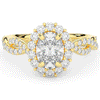 1.75CT.TW OVAL LAB DIAMOND HALO TWIST BAND ENGAGEMENT RING - Nazarelle