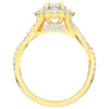 1.75CT.TW OVAL LAB DIAMOND HALO TWIST BAND ENGAGEMENT RING - Nazarelle