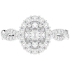 1.75CT.TW OVAL LAB DIAMOND HALO TWIST BAND ENGAGEMENT RING - Nazarelle