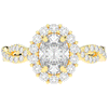 1.75CT.TW OVAL LAB DIAMOND HALO TWIST BAND ENGAGEMENT RING - Nazarelle