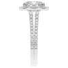 2.30CT.TW OVAL LAB DIAMOND HALO SPLIT SHANK ENGAGEMENT RING - Nazarelle