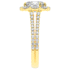 2.30CT.TW OVAL LAB DIAMOND HALO SPLIT SHANK ENGAGEMENT RING - Nazarelle