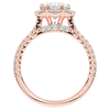 2.30CT.TW OVAL LAB DIAMOND HALO SPLIT SHANK ENGAGEMENT RING - Nazarelle