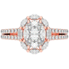 2.30CT.TW OVAL LAB DIAMOND HALO SPLIT SHANK ENGAGEMENT RING - Nazarelle