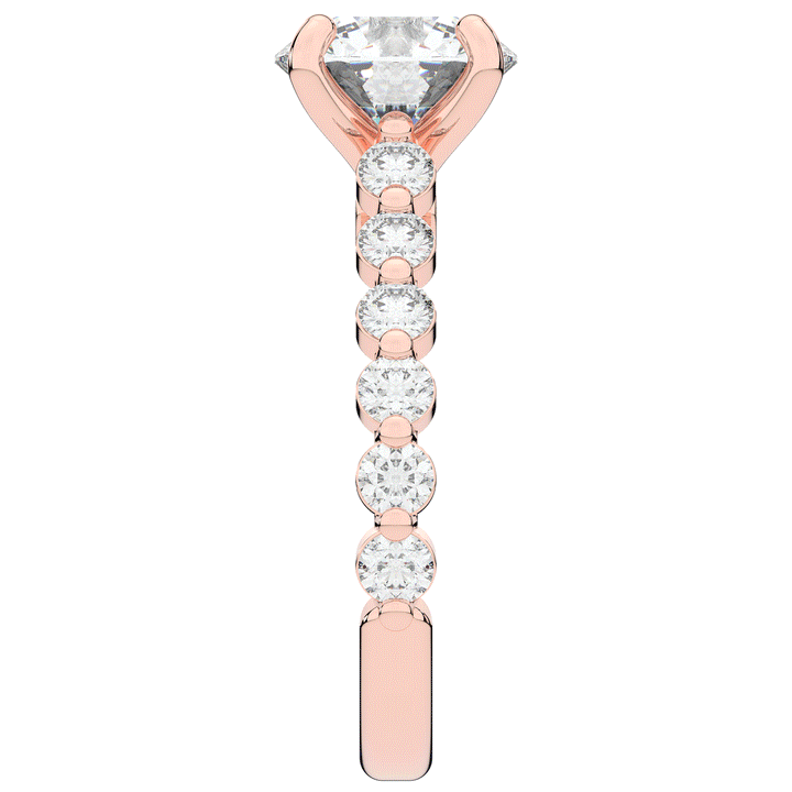 3.90CT.TW ROUND LAB DIAMOND ENGAGEMENT RING - Nazarelle