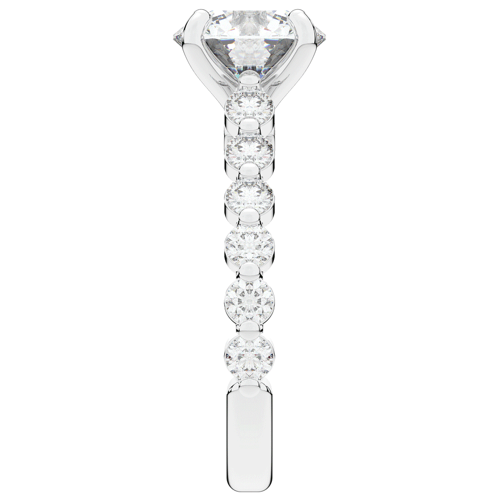 3.90CT.TW ROUND LAB DIAMOND ENGAGEMENT RING - Nazarelle