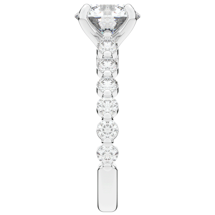 3.90CT.TW ROUND LAB DIAMOND ENGAGEMENT RING - Nazarelle