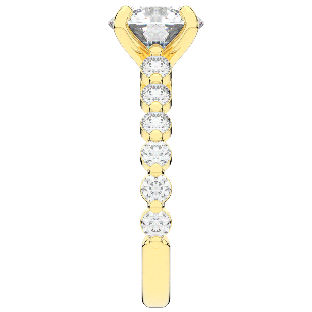 3.90CT.TW ROUND LAB DIAMOND ENGAGEMENT RING - Nazarelle