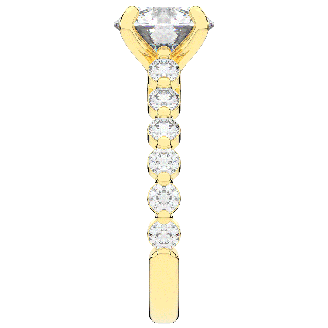 3.90CT.TW ROUND LAB DIAMOND ENGAGEMENT RING - Nazarelle