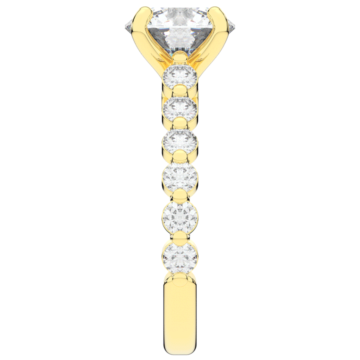 3.90CT.TW ROUND LAB DIAMOND ENGAGEMENT RING - Nazarelle