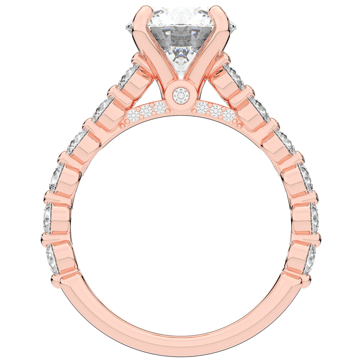 3.90CT.TW ROUND LAB DIAMOND ENGAGEMENT RING - Nazarelle