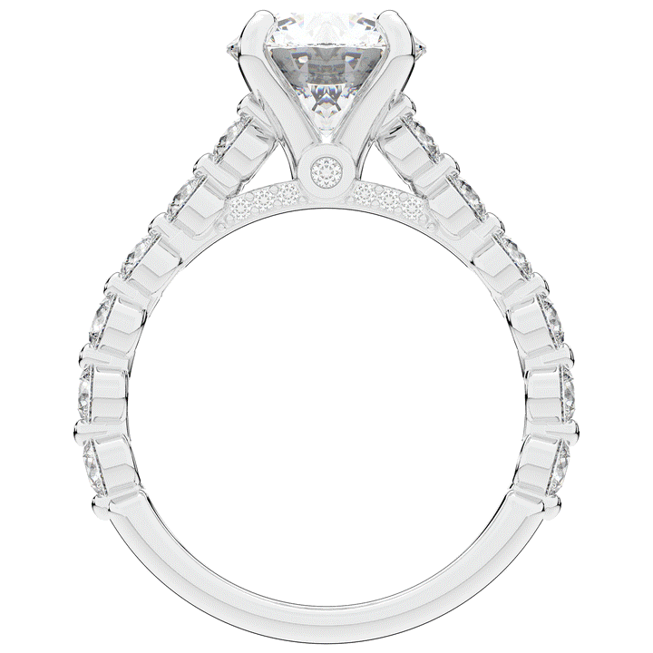 3.90CT.TW ROUND LAB DIAMOND ENGAGEMENT RING - Nazarelle
