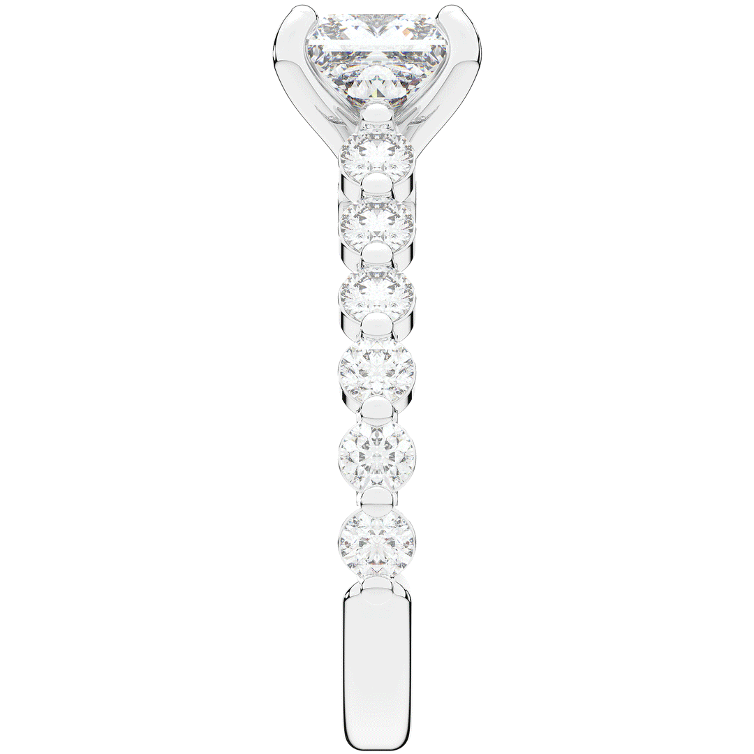 3.90CT.TW PRINCESS LAB DIAMOND ENGAGEMENT RING - Nazarelle