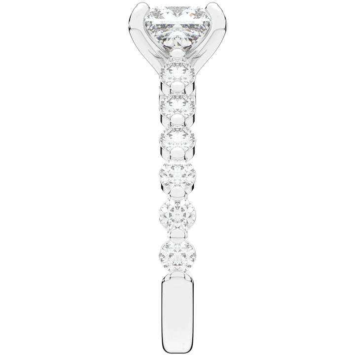 3.90CT.TW PRINCESS LAB DIAMOND ENGAGEMENT RING - Nazarelle