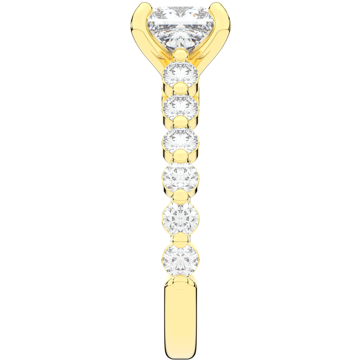 3.90CT.TW PRINCESS LAB DIAMOND ENGAGEMENT RING - Nazarelle