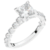 3.90CT.TW PRINCESS LAB DIAMOND ENGAGEMENT RING - Nazarelle