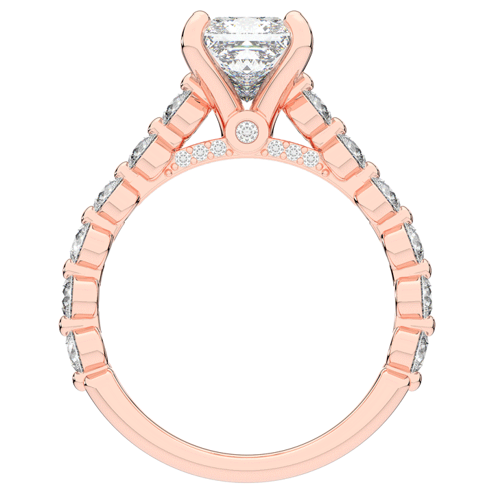 3.90CT.TW PRINCESS LAB DIAMOND ENGAGEMENT RING - Nazarelle