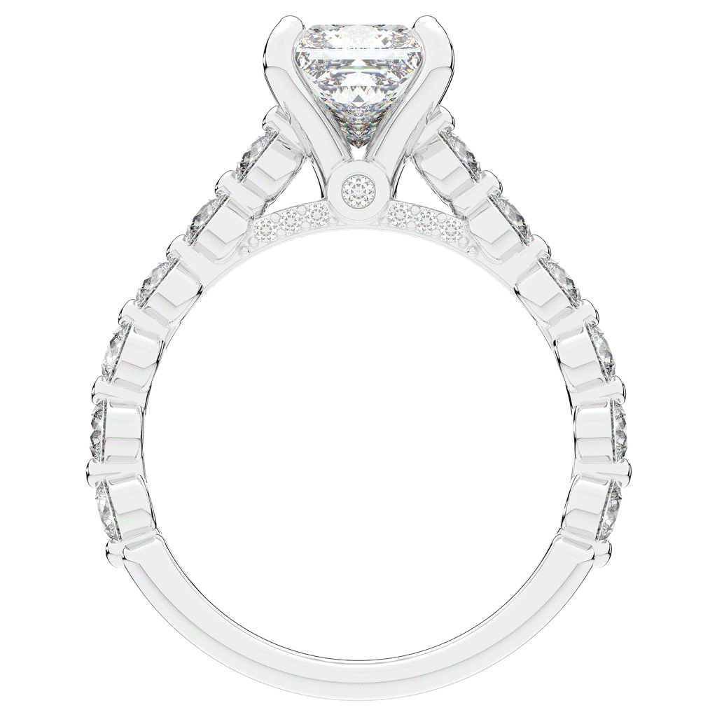 3.90CT.TW PRINCESS LAB DIAMOND ENGAGEMENT RING - Nazarelle