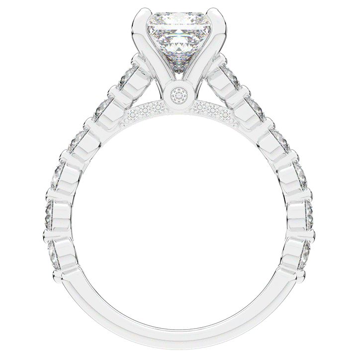 3.90CT.TW PRINCESS LAB DIAMOND ENGAGEMENT RING - Nazarelle