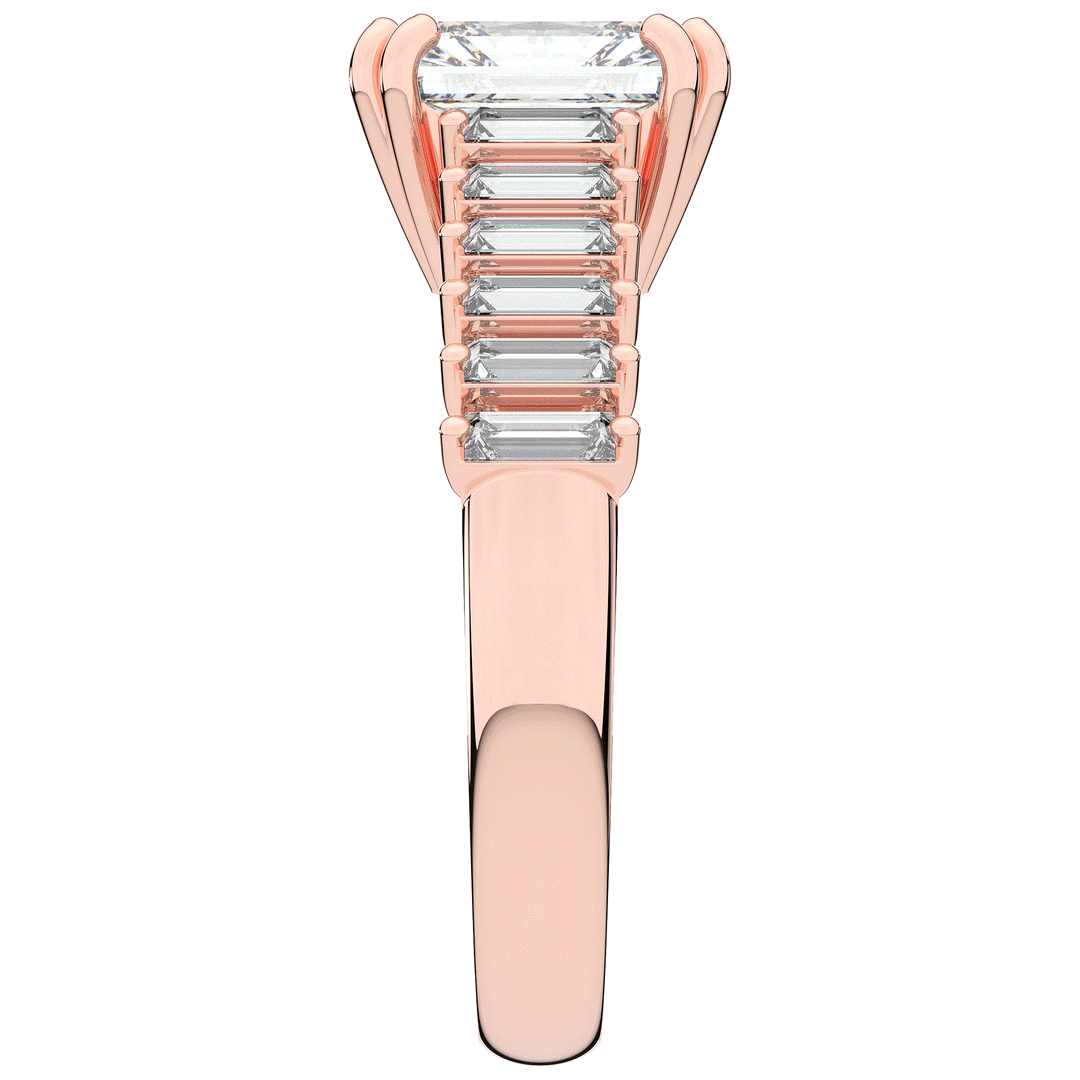 2.60CT.TW RADIANT LAB DIAMOND ENGAGEMENT RING - Nazarelle