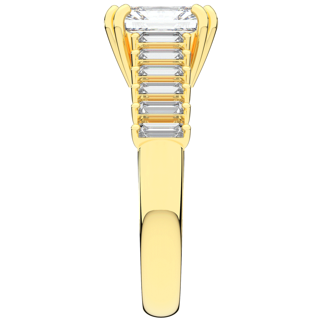 2.60CT.TW RADIANT LAB DIAMOND ENGAGEMENT RING - Nazarelle