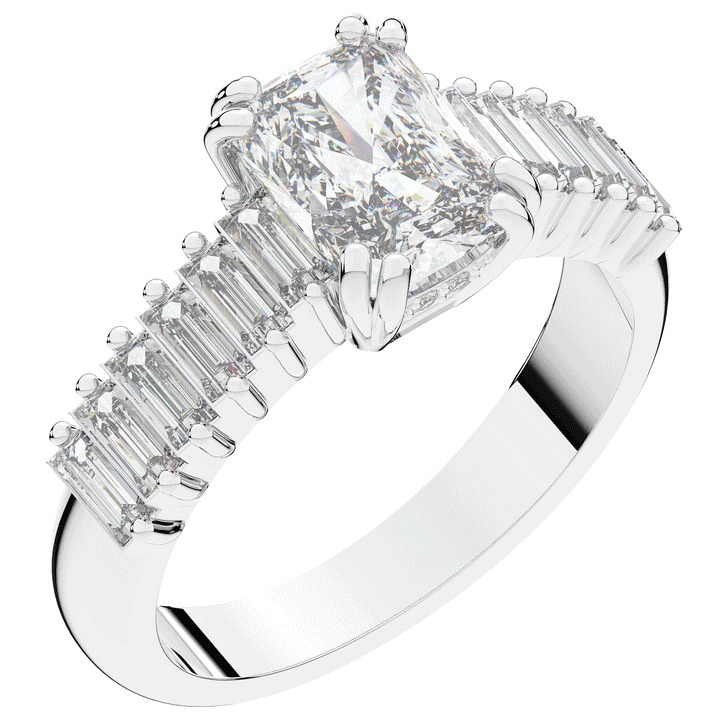 2.60CT.TW RADIANT LAB DIAMOND ENGAGEMENT RING - Nazarelle