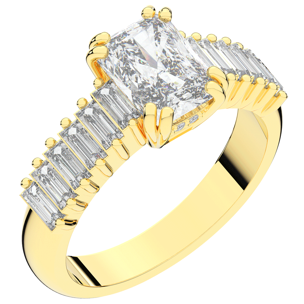 2.60CT.TW RADIANT LAB DIAMOND ENGAGEMENT RING - Nazarelle