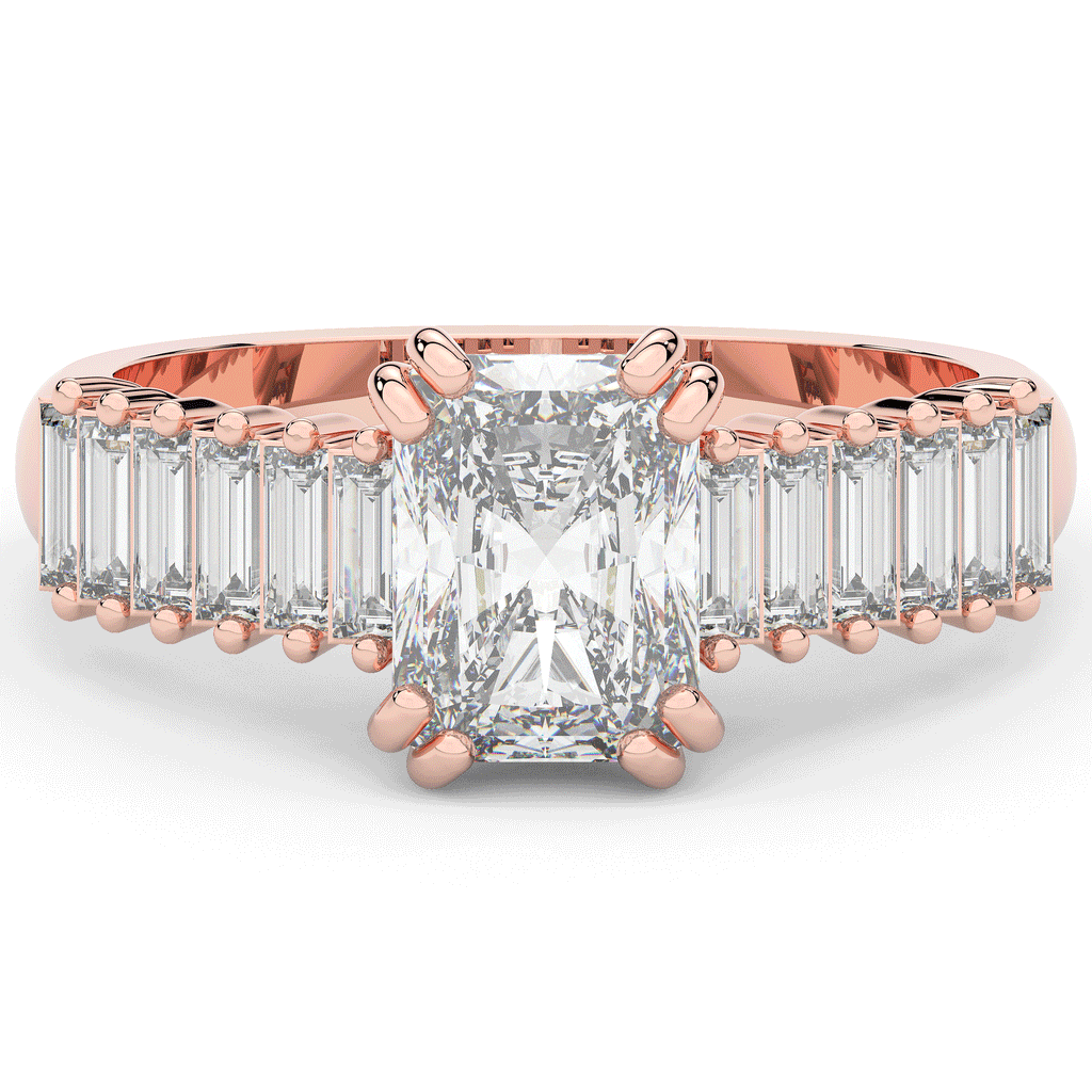 2.60CT.TW RADIANT LAB DIAMOND ENGAGEMENT RING - Nazarelle