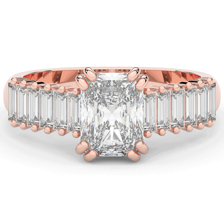 2.60CT.TW RADIANT LAB DIAMOND ENGAGEMENT RING - Nazarelle