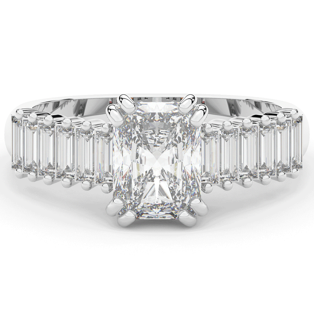 2.60CT.TW RADIANT LAB DIAMOND ENGAGEMENT RING - Nazarelle
