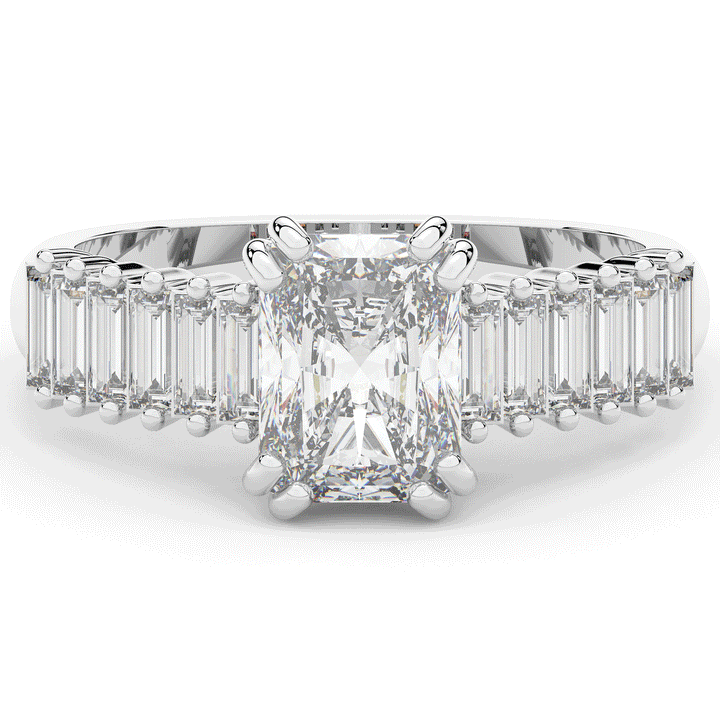 2.60CT.TW RADIANT LAB DIAMOND ENGAGEMENT RING - Nazarelle