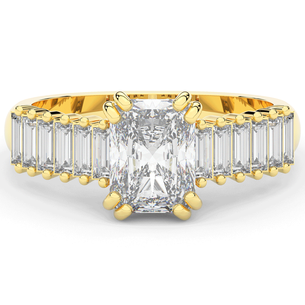 2.60CT.TW RADIANT LAB DIAMOND ENGAGEMENT RING - Nazarelle