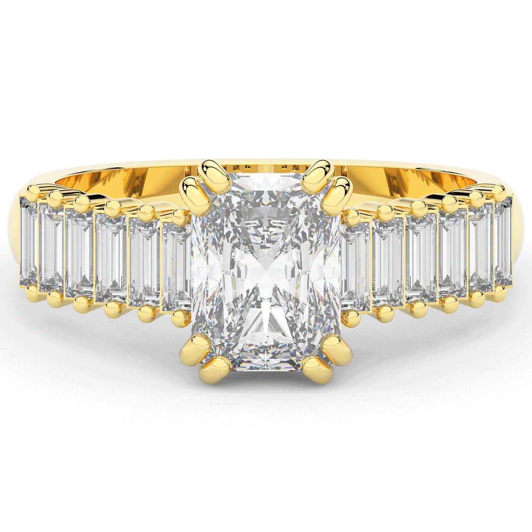 2.60CT.TW RADIANT LAB DIAMOND ENGAGEMENT RING - Nazarelle