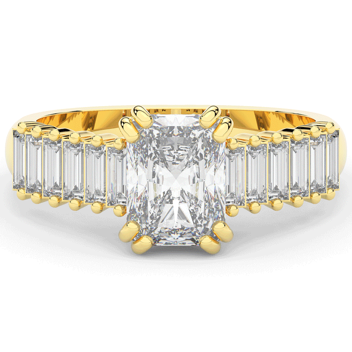 2.60CT.TW RADIANT LAB DIAMOND ENGAGEMENT RING - Nazarelle