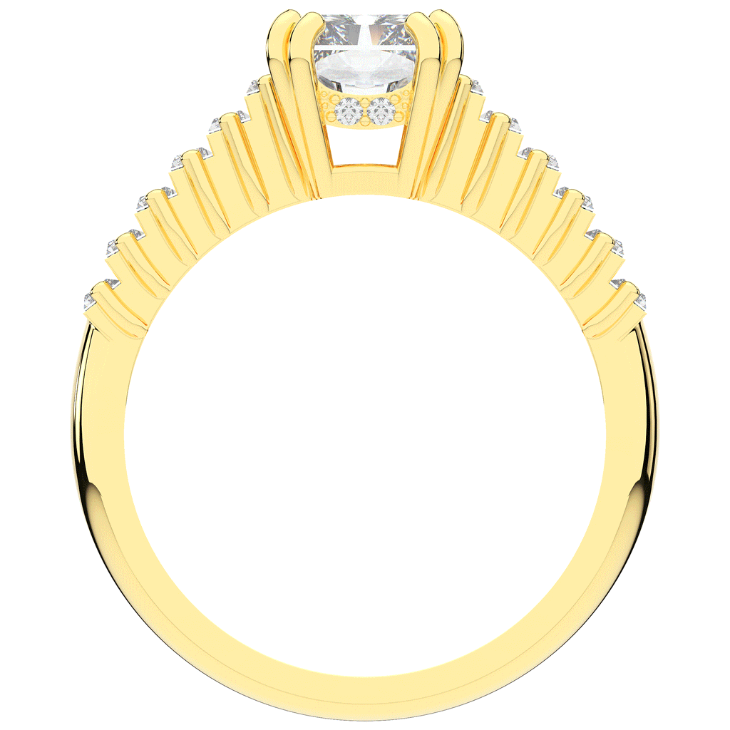 2.60CT.TW RADIANT LAB DIAMOND ENGAGEMENT RING - Nazarelle