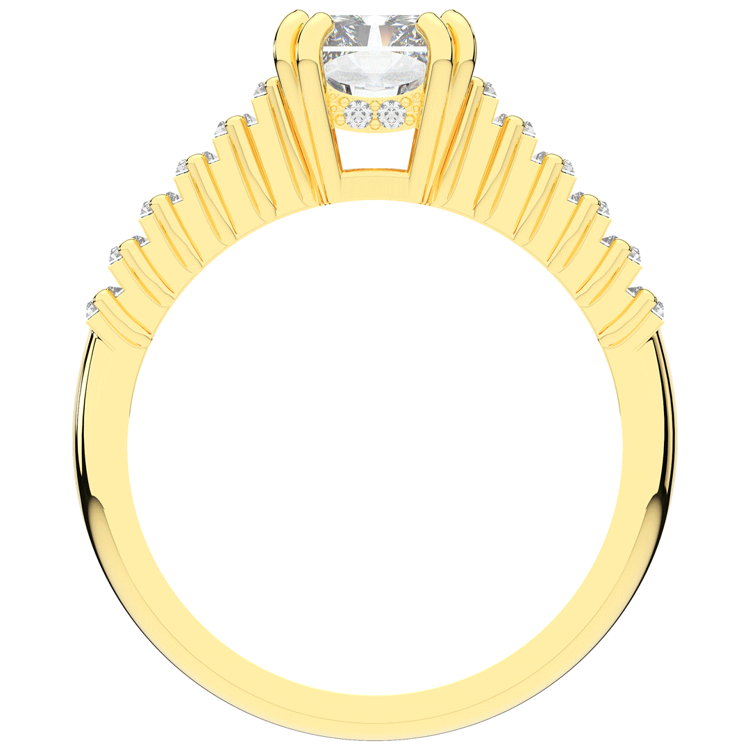 2.60CT.TW RADIANT LAB DIAMOND ENGAGEMENT RING - Nazarelle