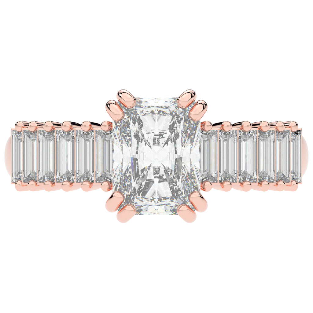 2.60CT.TW RADIANT LAB DIAMOND ENGAGEMENT RING - Nazarelle